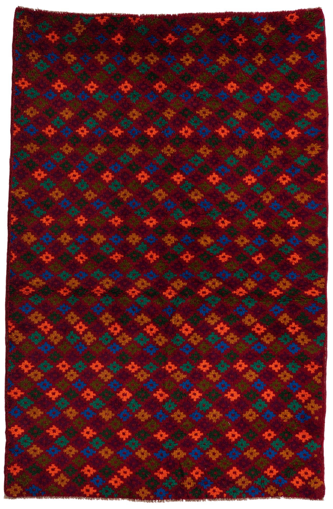 4' 2 x 6' 4 Hand Knotted Balouch Wool Rug