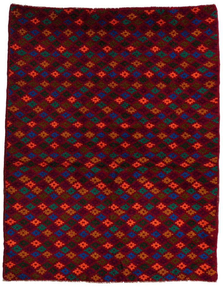Detail image of 4' 2 x 6' 4 Hand Knotted Balouch Wool Rug