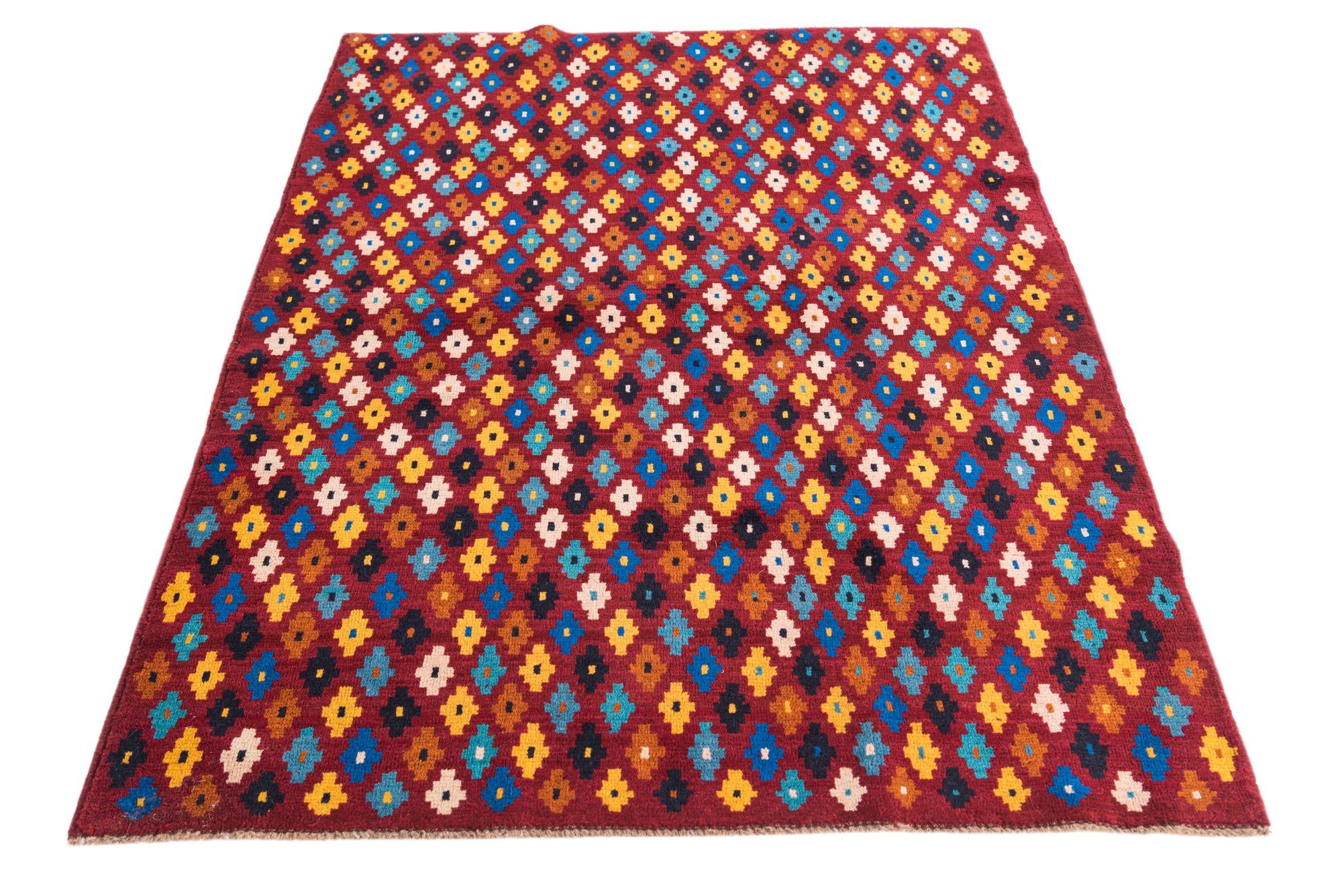 4' 3 x 5' 7 Hand Knotted Balouch Wool Rug