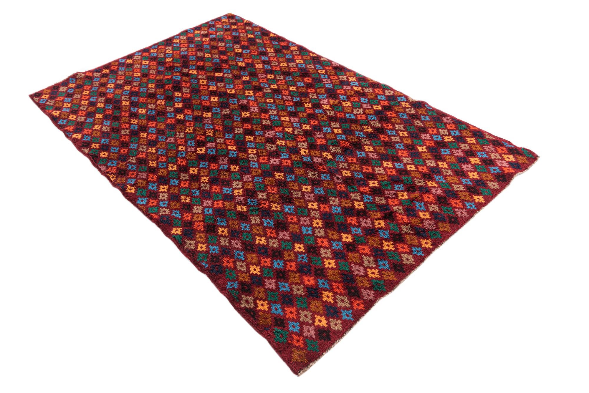 4' x 6' Hand Knotted Balouch Wool Rug
