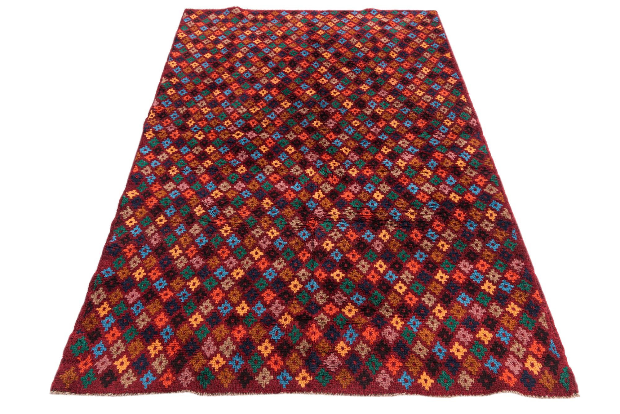 4' x 6' Hand Knotted Balouch Wool Rug