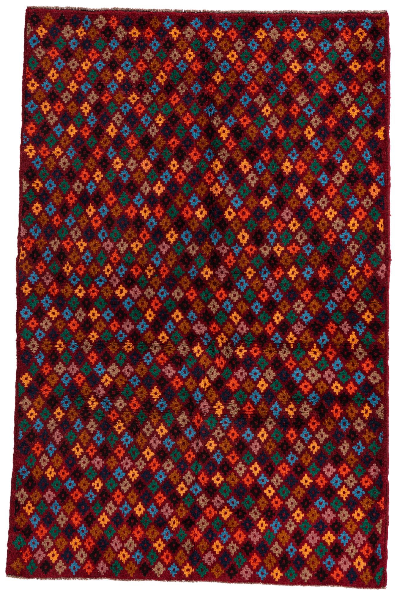 4' x 6' Hand Knotted Balouch Wool Rug