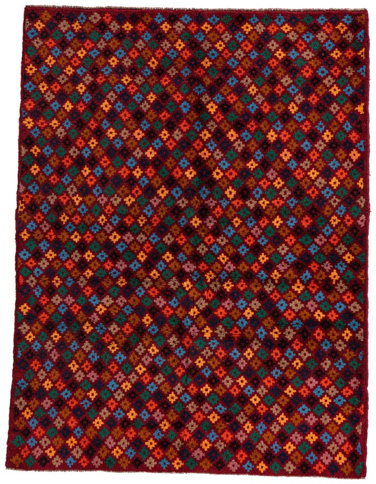 Detail image of 4' x 6' Hand Knotted Balouch Wool Rug