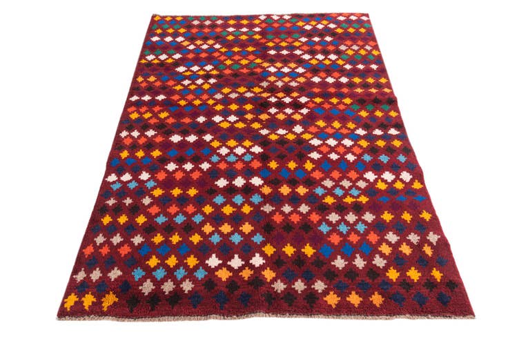 Detail image of 4' x 5' 9 Hand Knotted Balouch Wool Rug