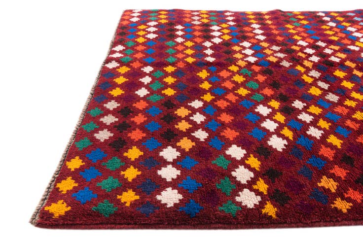 Detail image of 4' x 5' 9 Hand Knotted Balouch Wool Rug