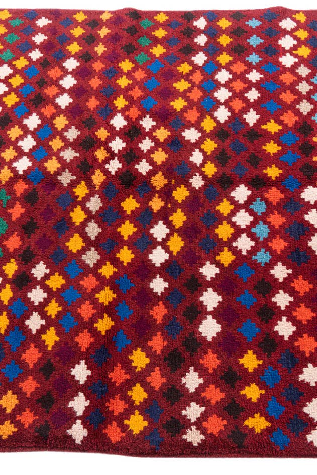 Detail image of 4' x 5' 9 Hand Knotted Balouch Wool Rug
