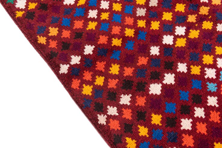 Detail image of 4' x 5' 9 Hand Knotted Balouch Wool Rug