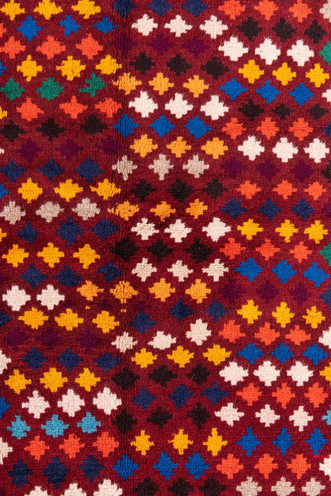 4' x 5' 9 Hand Knotted Balouch Wool Rug