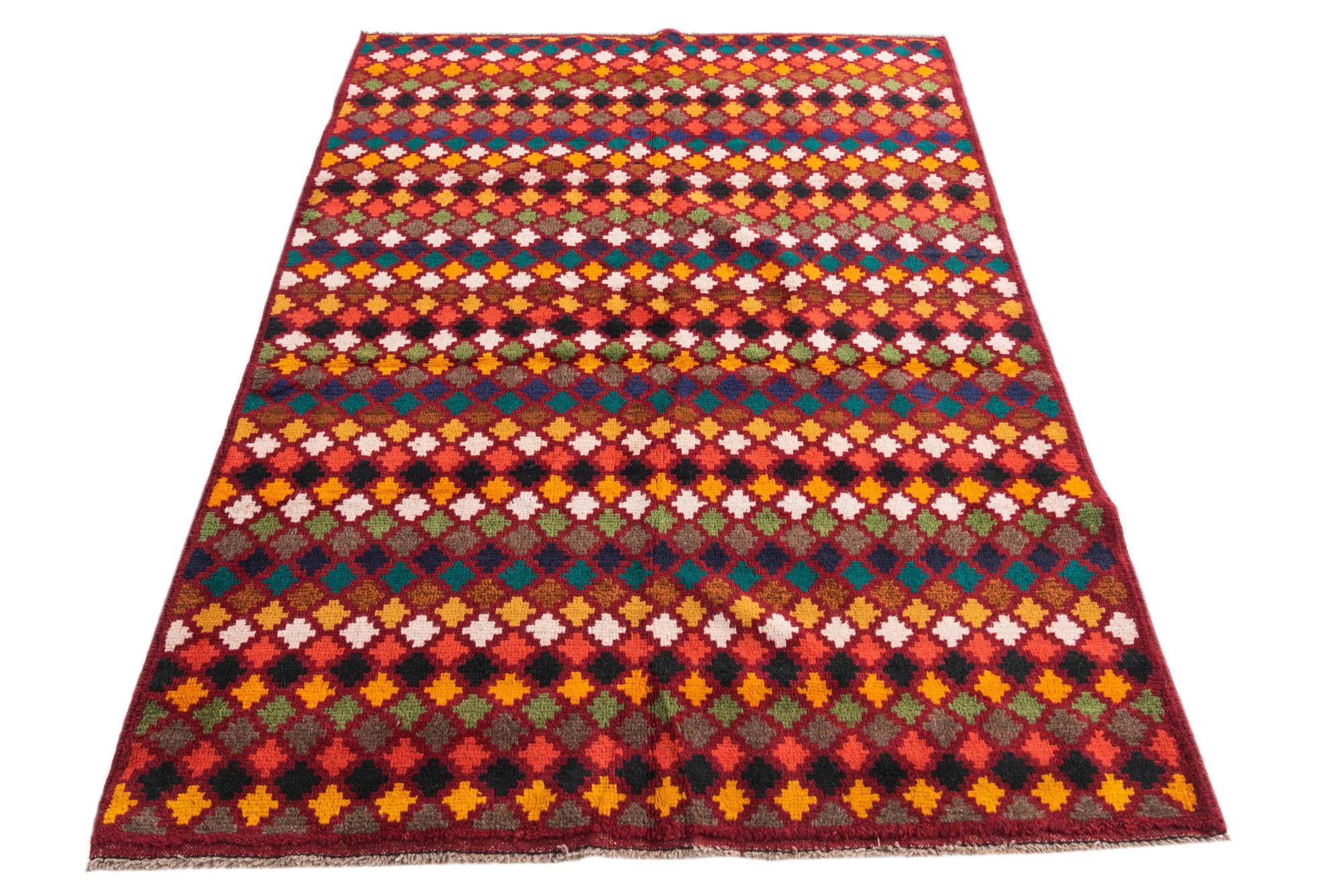 4' x 5' 10 Hand Knotted Balouch Wool Rug
