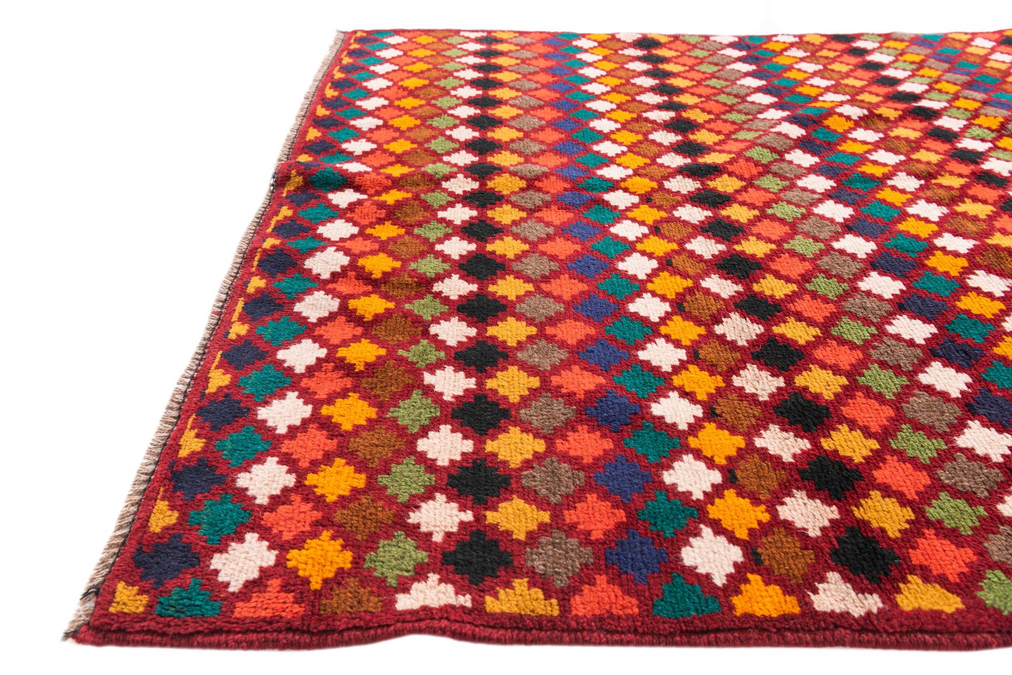 4' x 5' 10 Hand Knotted Balouch Wool Rug
