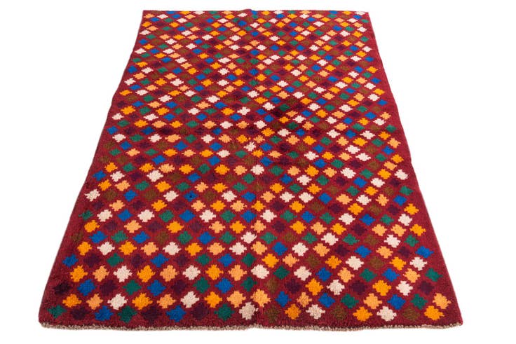 Detail image of 4' x 6' Hand Knotted Balouch Wool Rug
