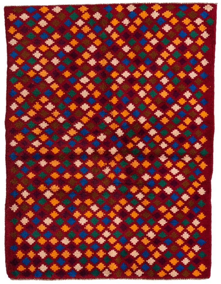 Detail image of 4' x 6' Hand Knotted Balouch Wool Rug