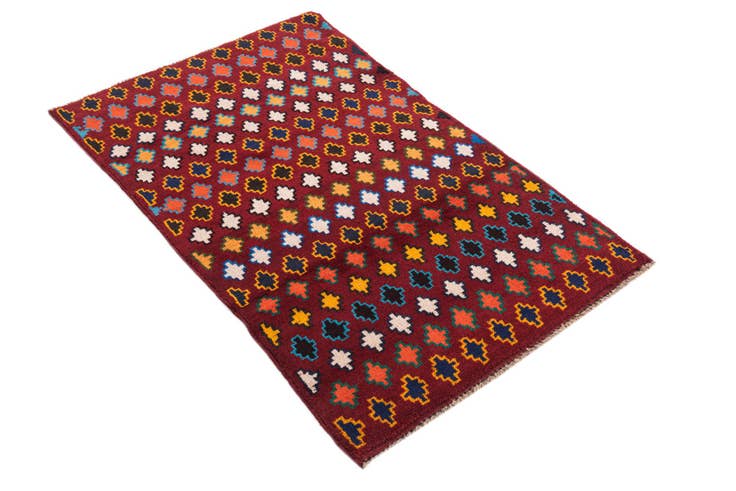 Detail image of 2' 8 x 4' 5 Hand Knotted Balouch Wool Rug