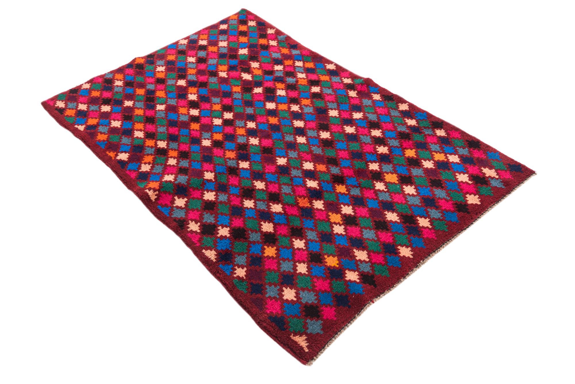 3' 1 x 4' 9 Hand Knotted Balouch Wool Rug