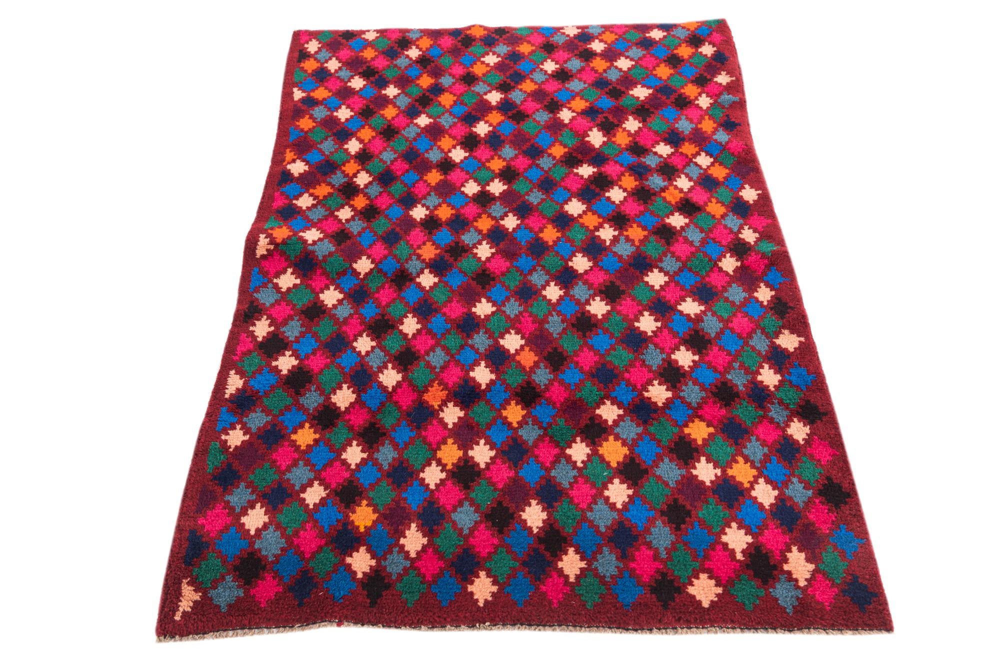 3' 1 x 4' 9 Hand Knotted Balouch Wool Rug