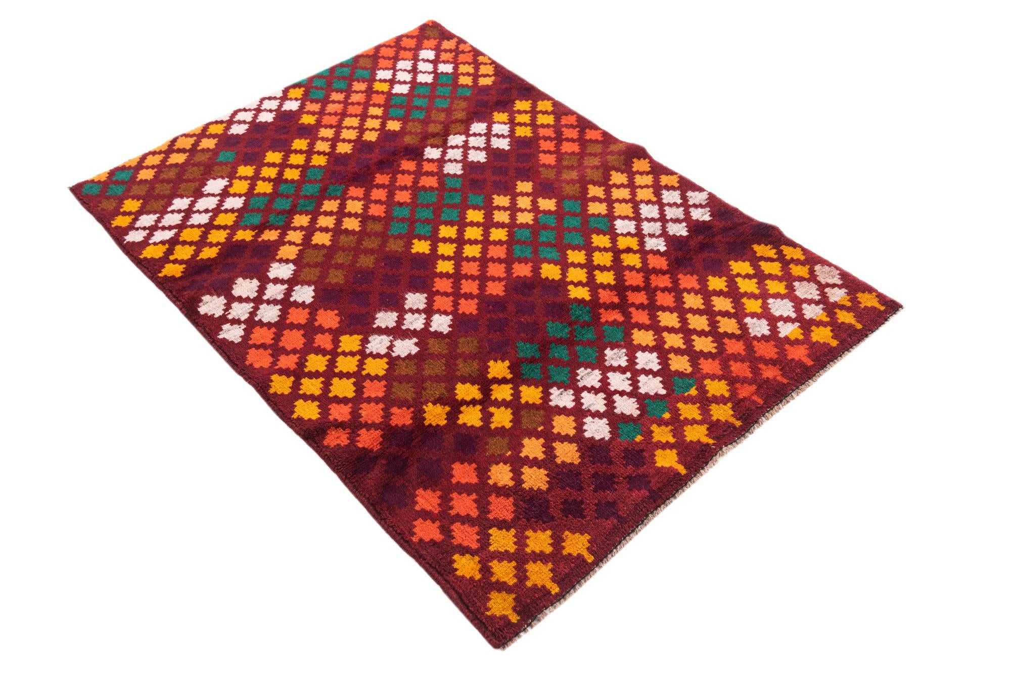 3' 1 x 4' 6 Hand Knotted Balouch Wool Rug