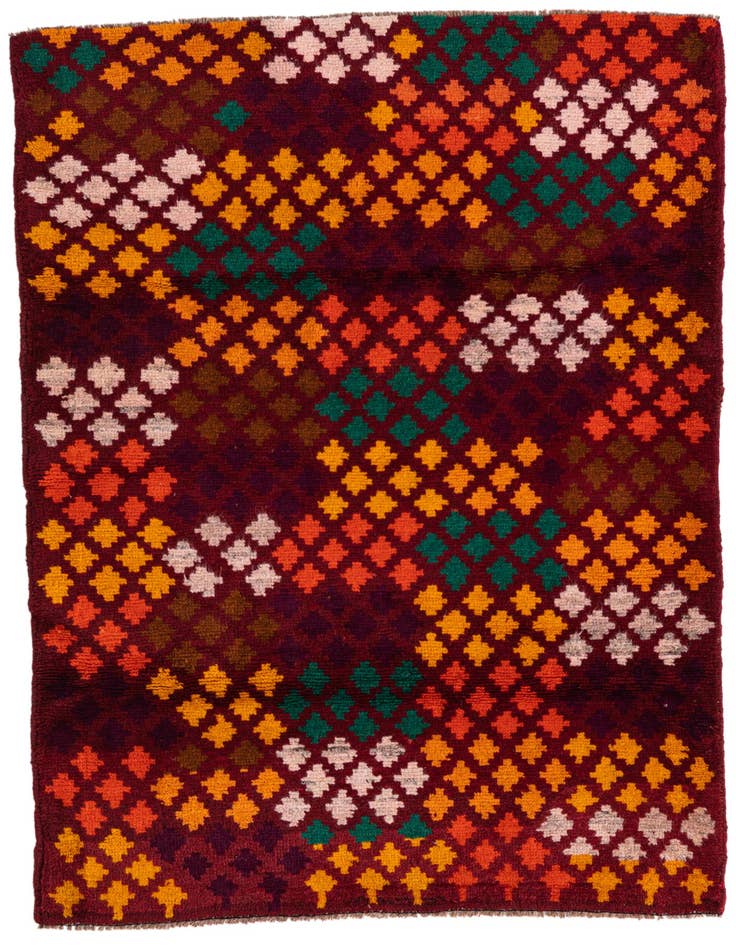 Detail image of 3' 1 x 4' 6 Hand Knotted Balouch Wool Rug