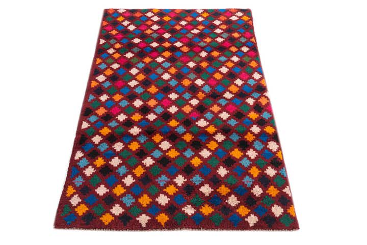 3' x 4' 7 Hand Knotted Balouch Wool Rug