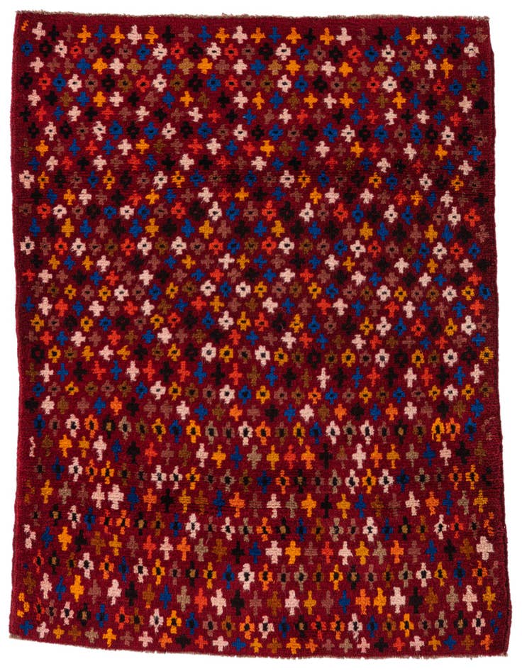 Detail image of 3' 1 x 4' 2 Hand Knotted Balouch Wool Rug