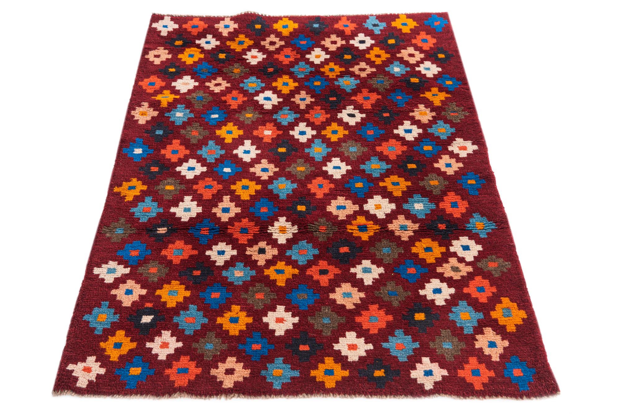 3' x 4' Hand Knotted Balouch Wool Rug