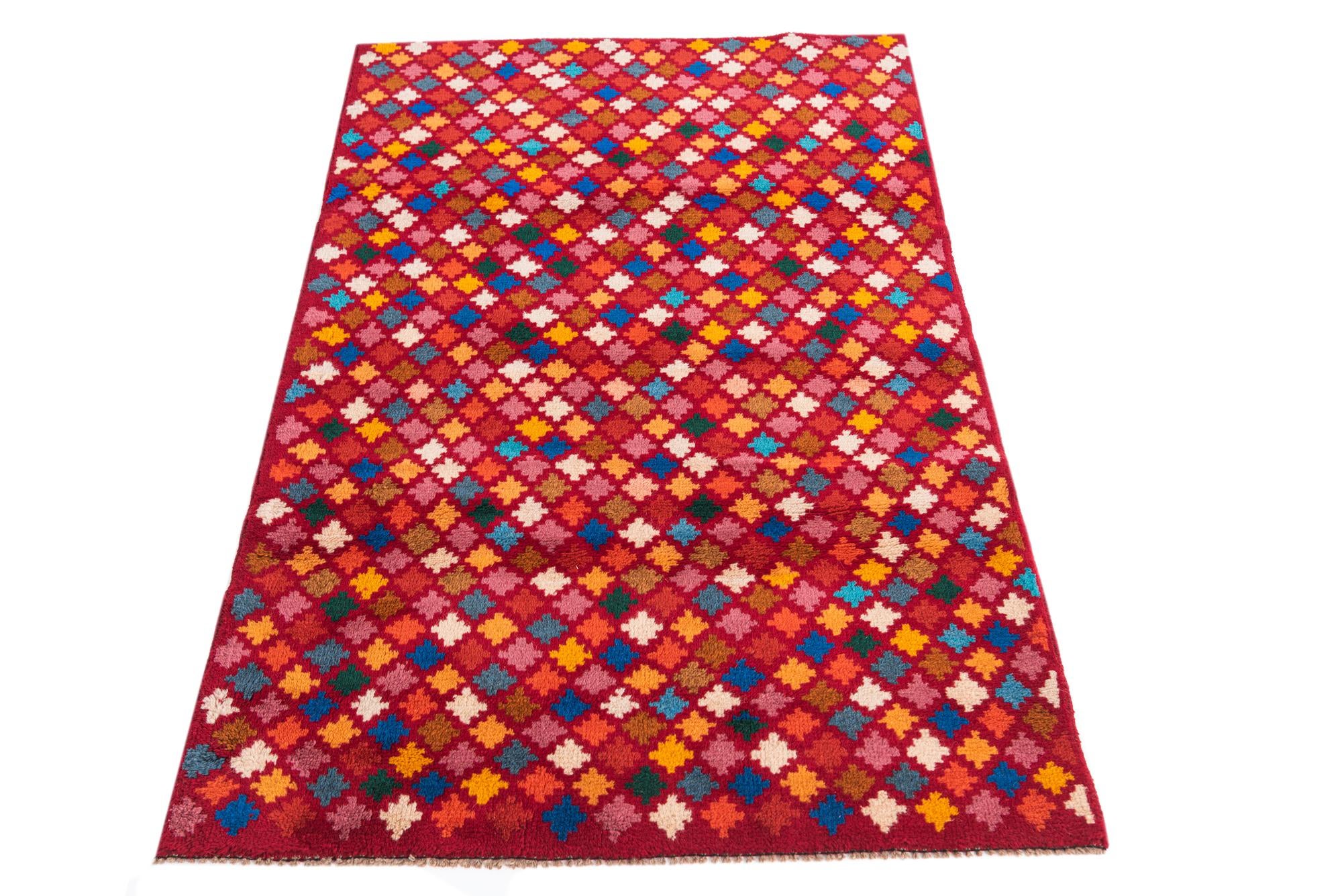 3' x 4' 7 Hand Knotted Balouch Wool Rug