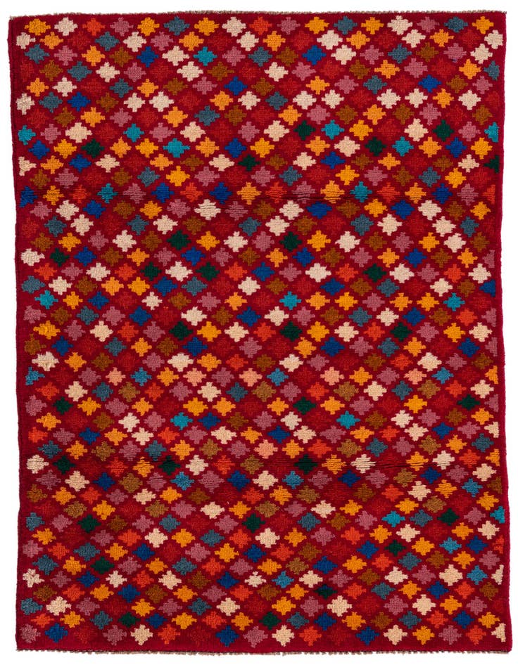 Detail image of 3' x 4' 7 Hand Knotted Balouch Wool Rug