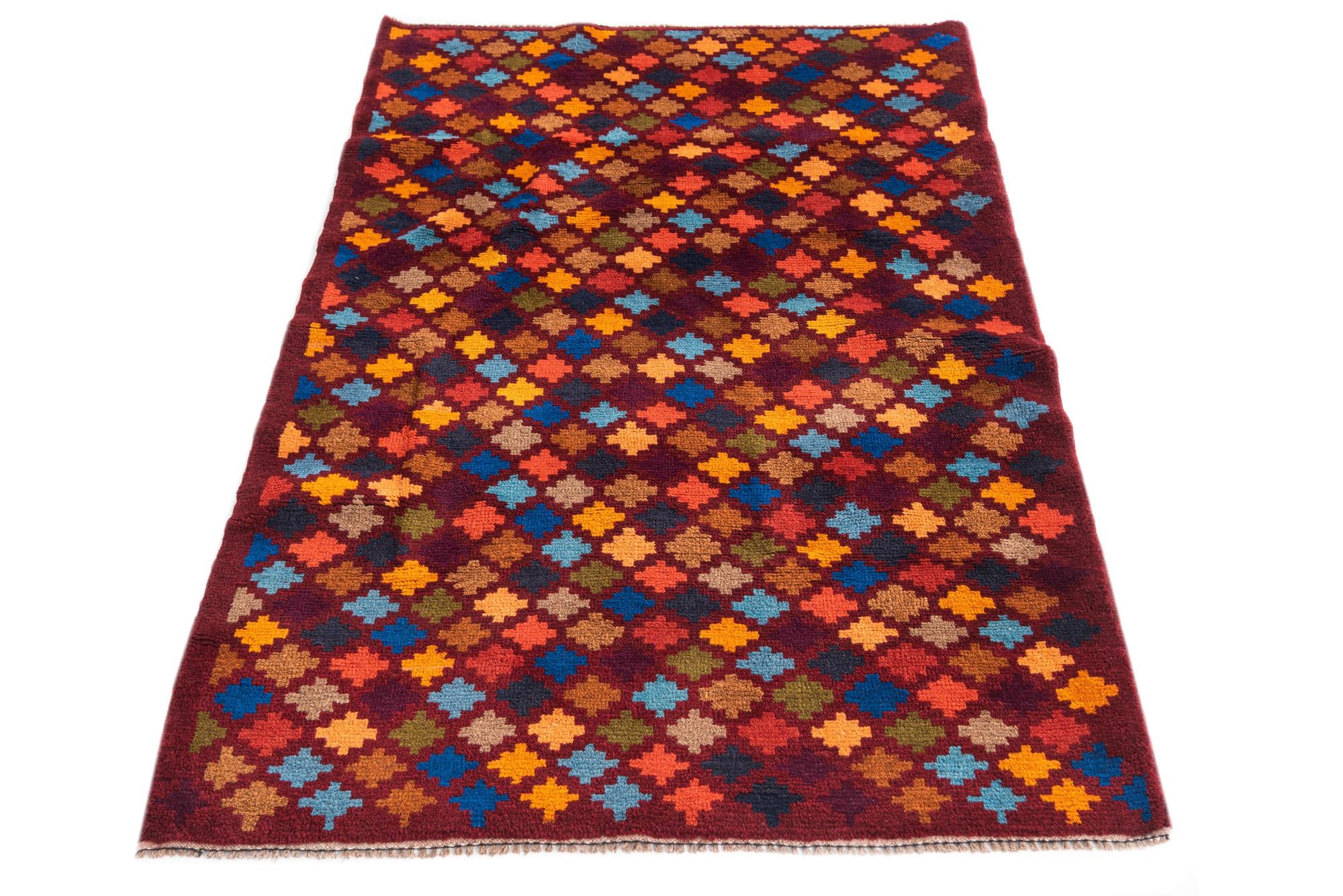 3' x 4' 6 Hand Knotted Balouch Wool Rug