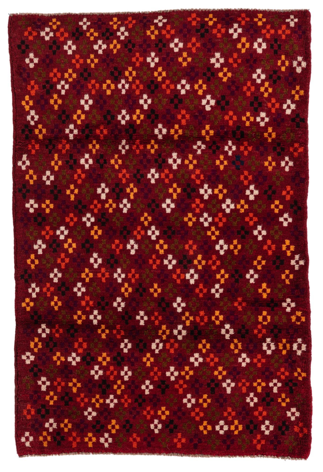 3' x 4' 6 Hand Knotted Balouch Wool Rug