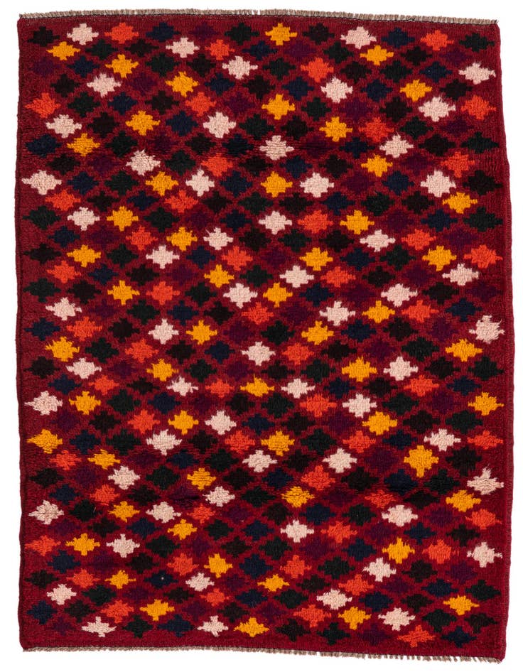 Detail image of 3' 1 x 4' 4 Hand Knotted Balouch Wool Rug