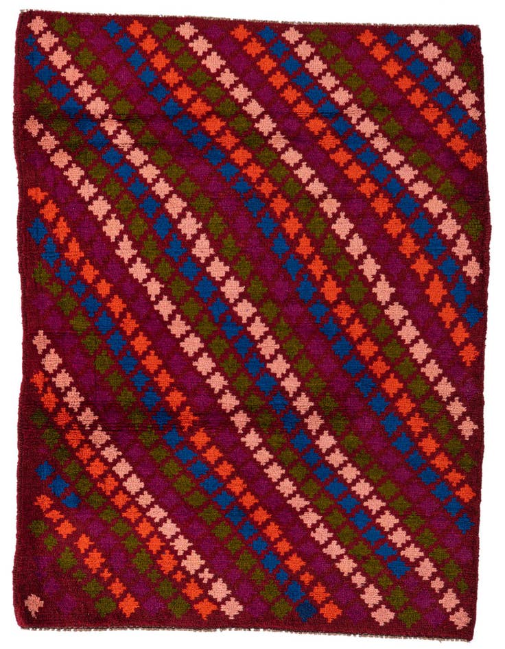 Detail image of 3' 1 x 4' 10 Hand Knotted Balouch Wool Rug