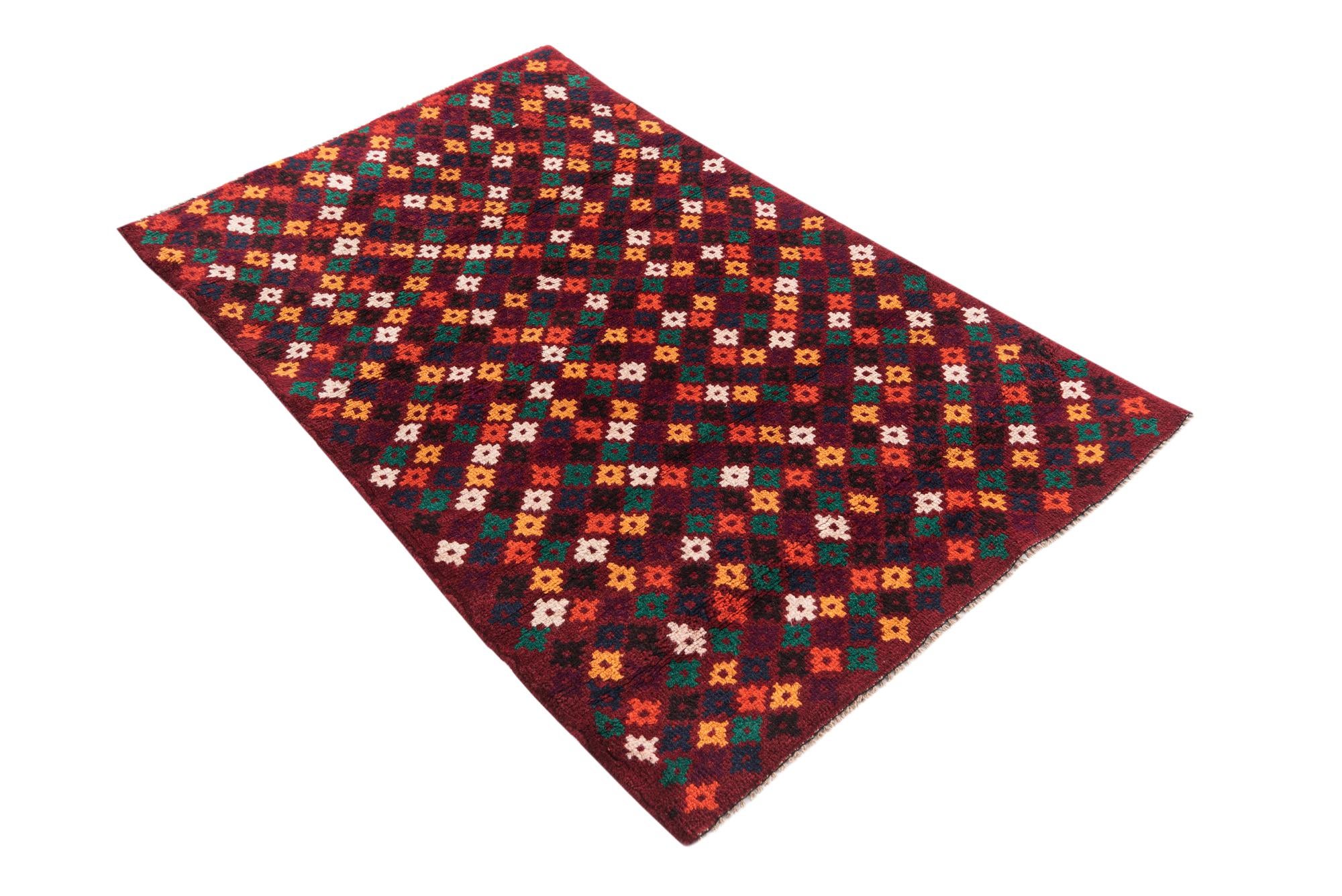 2' 10 x 4' 7 Hand Knotted Balouch Wool Rug