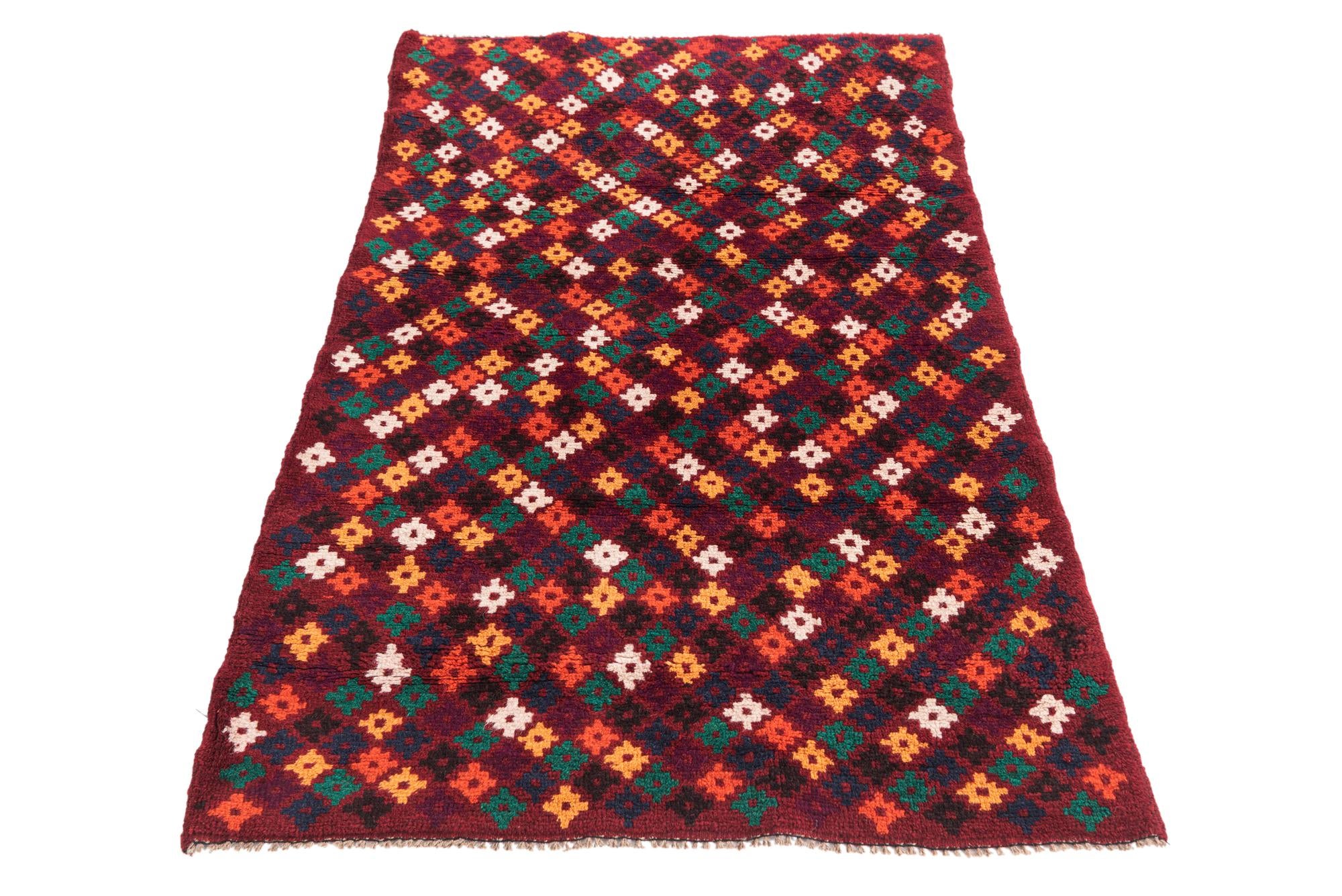 2' 10 x 4' 7 Hand Knotted Balouch Wool Rug
