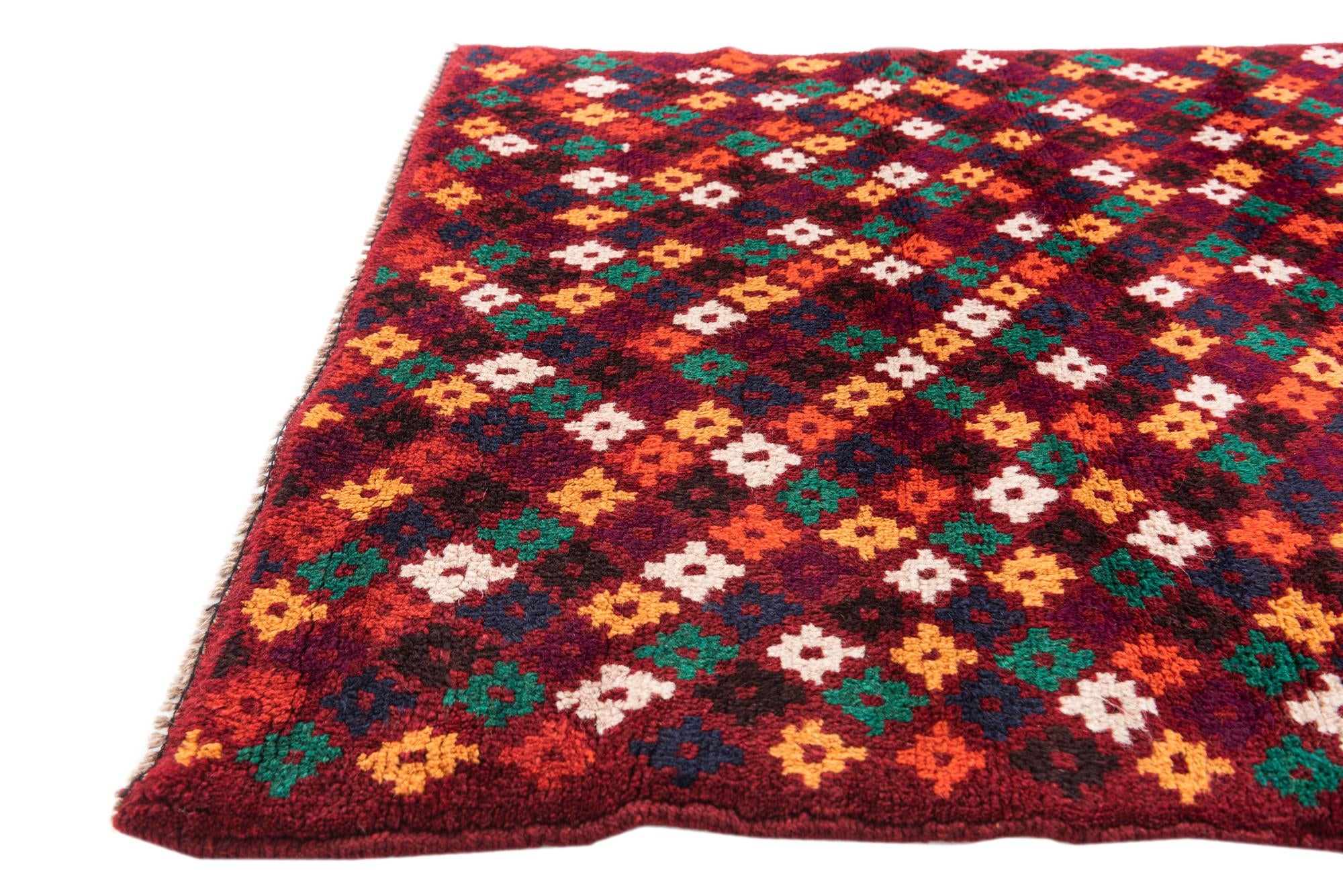 2' 10 x 4' 7 Hand Knotted Balouch Wool Rug