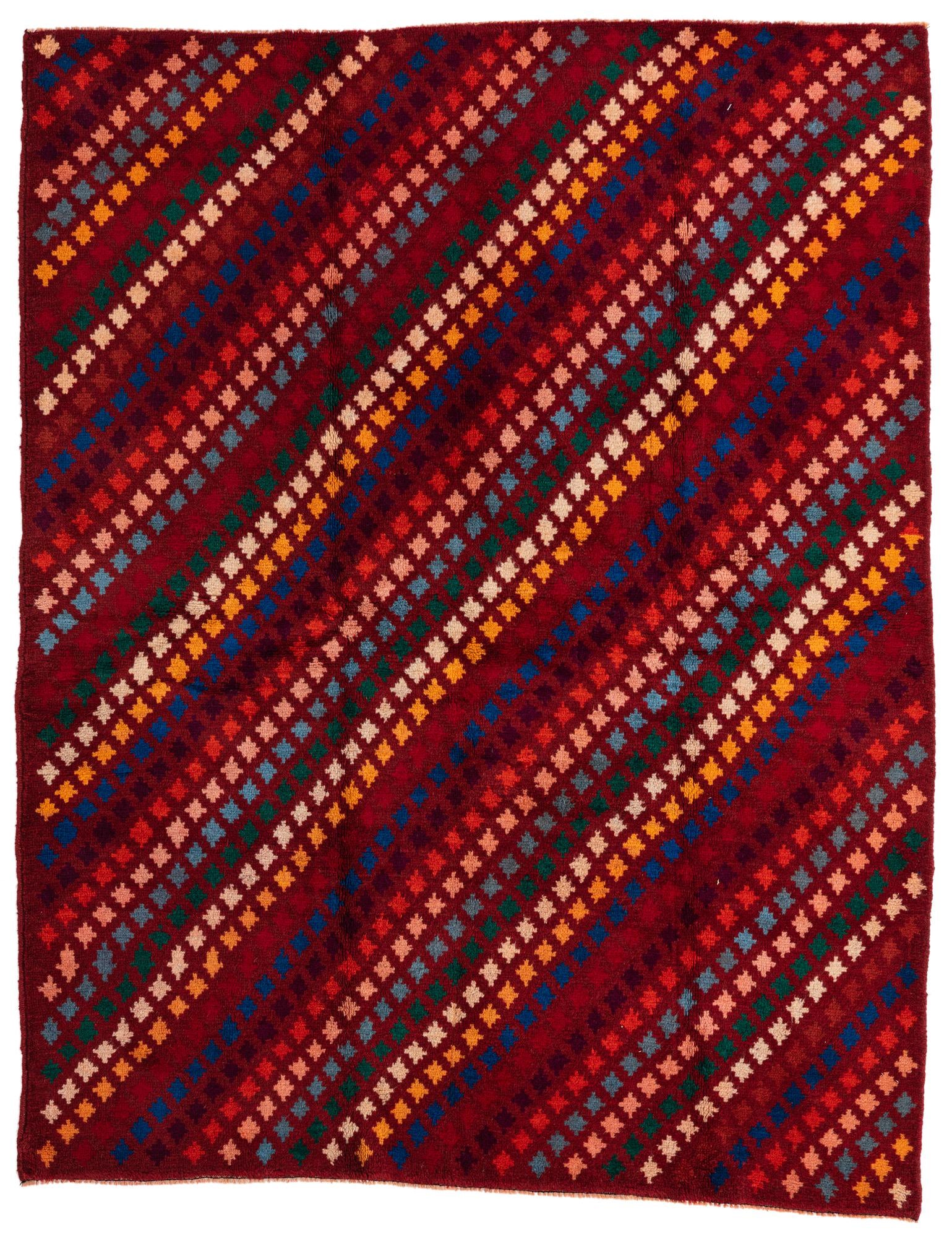 5' 3 x 6' 9 Hand Knotted Balouch Wool Rug