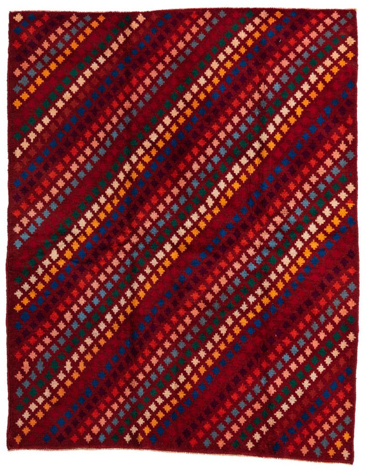 Detail image of 5' 3 x 6' 9 Hand Knotted Balouch Wool Rug