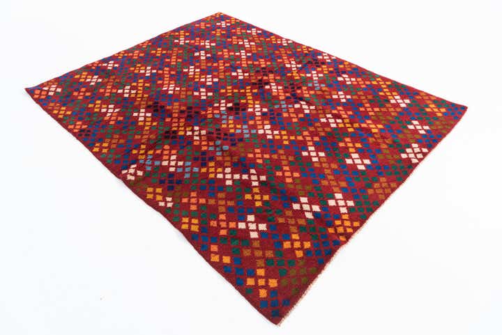 5' 1 x 6' 7 Hand Knotted Balouch Wool Rug