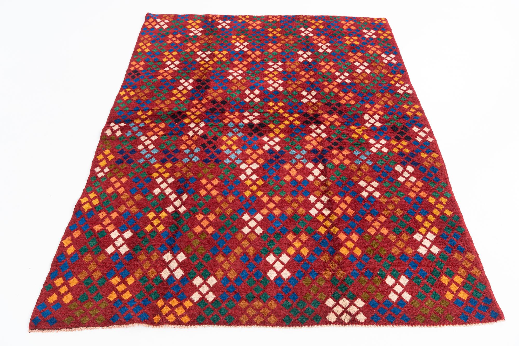5' 1 x 6' 7 Hand Knotted Balouch Wool Rug