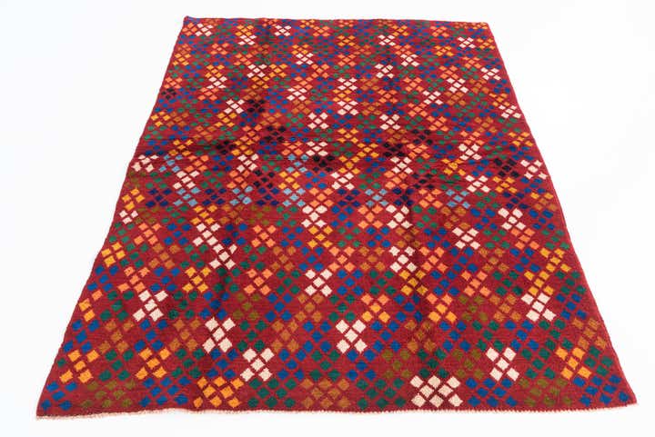 5' 1 x 6' 7 Hand Knotted Balouch Wool Rug