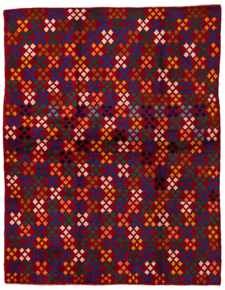 Detail image of 5' 1 x 6' 7 Hand Knotted Balouch Wool Rug