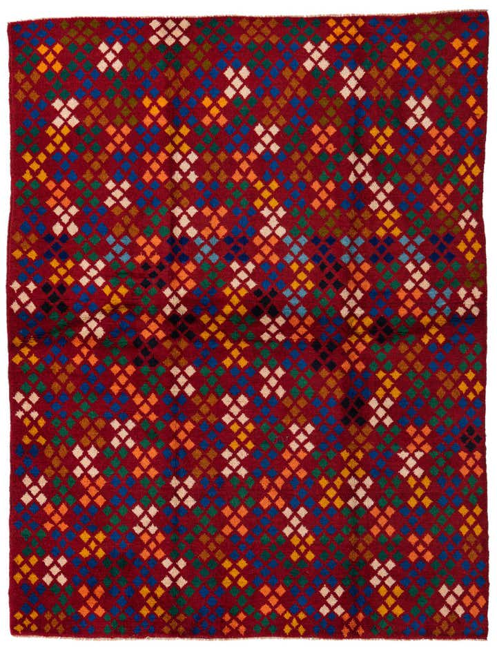 5' 1 x 6' 7 Hand Knotted Balouch Wool Rug