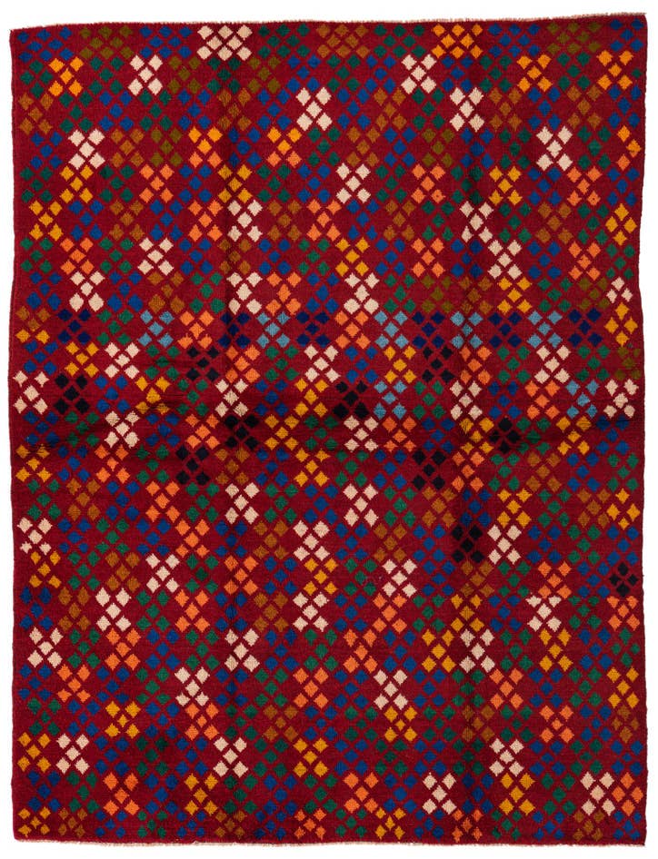 Detail image of 5' 1 x 6' 7 Hand Knotted Balouch Wool Rug