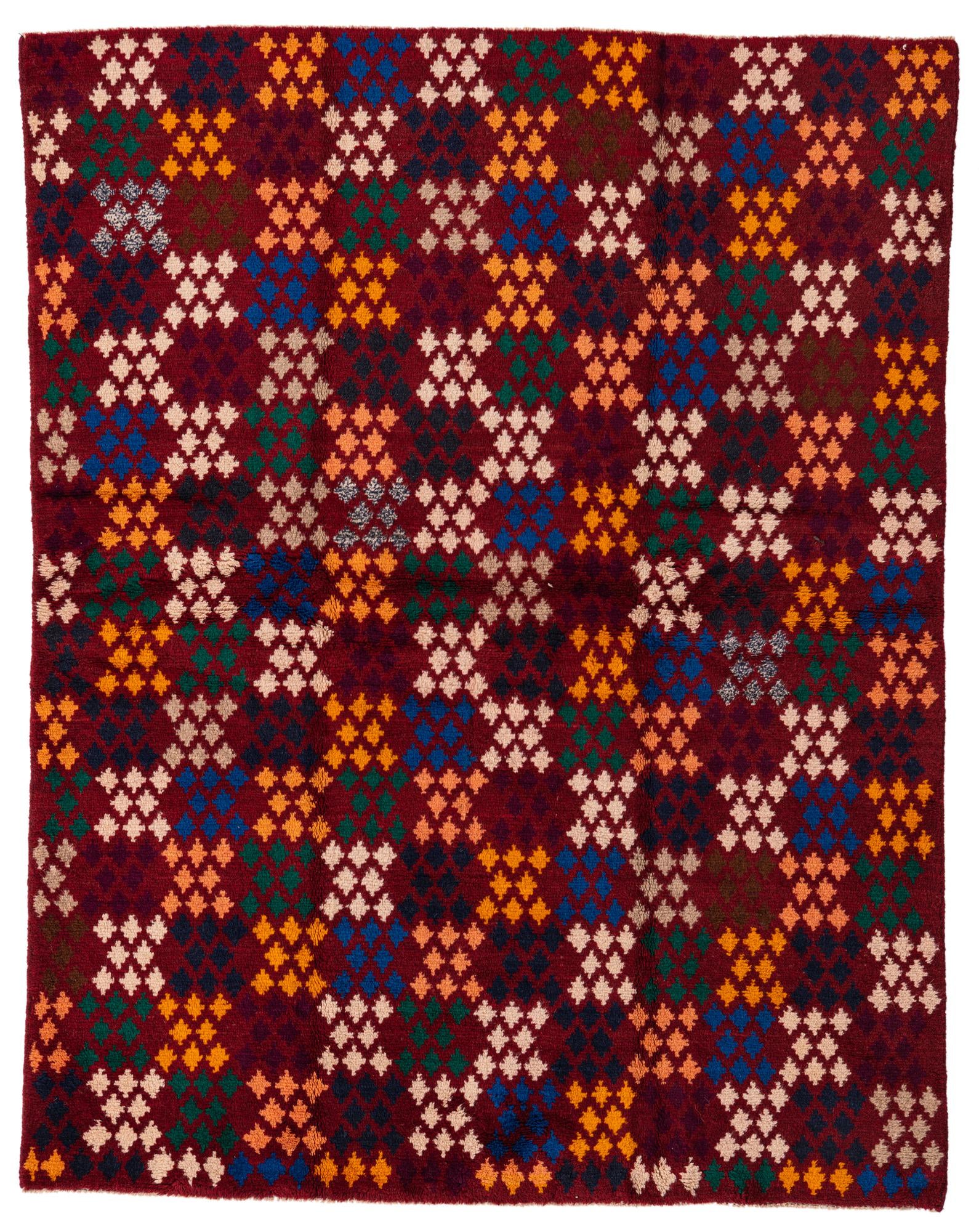 5' x 6' 6 Hand Knotted Balouch Wool Rug