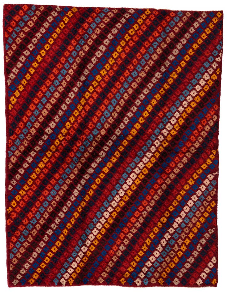 Detail image of 5' 1 x 6' 5 Hand Knotted Balouch Wool Rug