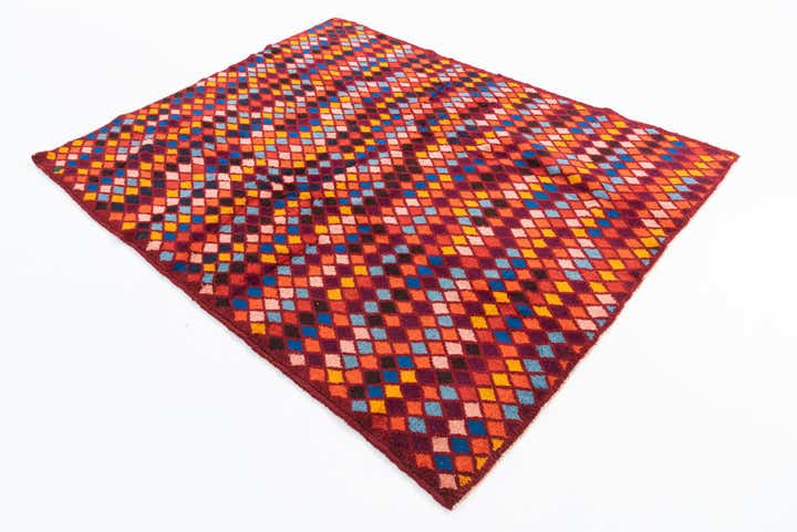 5' x 6' 4 Hand Knotted Balouch Wool Rug