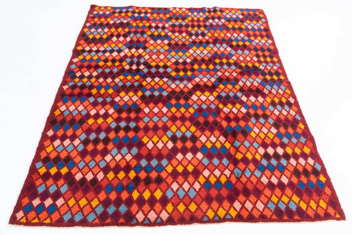 5' x 6' 4 Hand Knotted Balouch Wool Rug