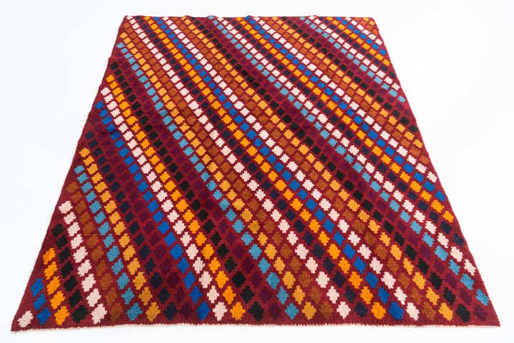 5' 3 x 6' 4 Hand Knotted Balouch Wool Rug