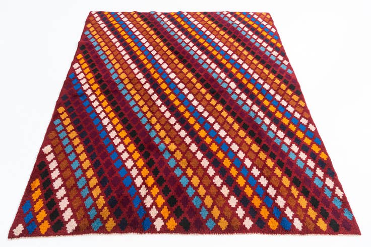 Detail image of 5' 3 x 6' 4 Hand Knotted Balouch Wool Rug