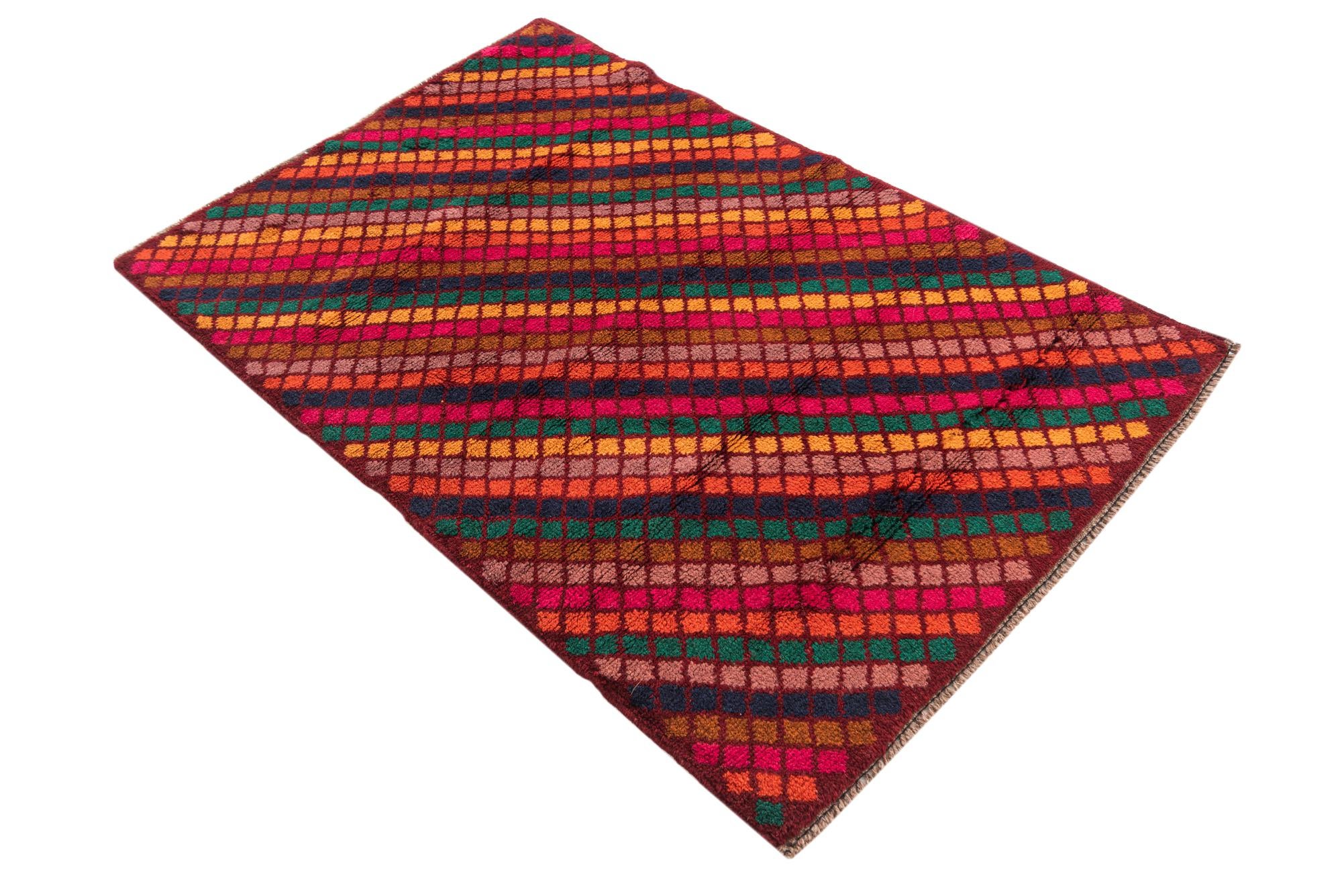 3' x 4' 6 Hand Knotted Balouch Wool Rug
