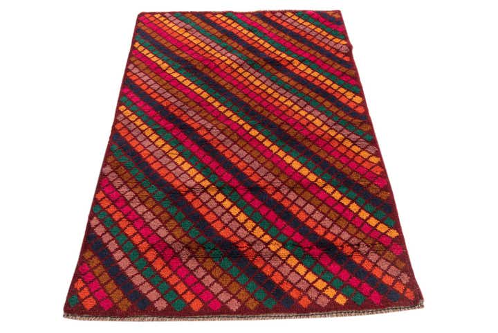 3' x 4' 6 Hand Knotted Balouch Wool Rug