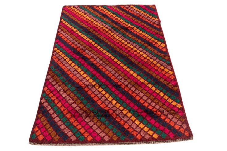 Detail image of 3' x 4' 6 Hand Knotted Balouch Wool Rug